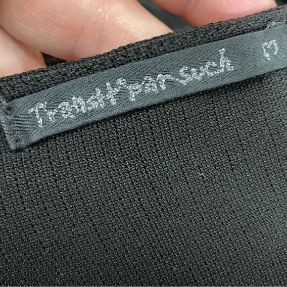 Transit Par-Such Black Long Sleeve Midi Dress Lagenlook Medium Made in‎ Italy - Picture 8 of 11